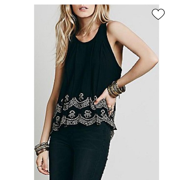 Free People TOOSALOOSA ATTINA TANK black NEW - Picture 4 of 16